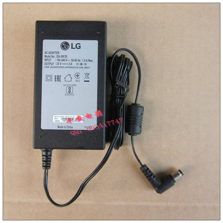 *Brand NEW* LG DA-50F25 25V 2A 6.5*1.2 AC DC Adapter POWER SUPPLY